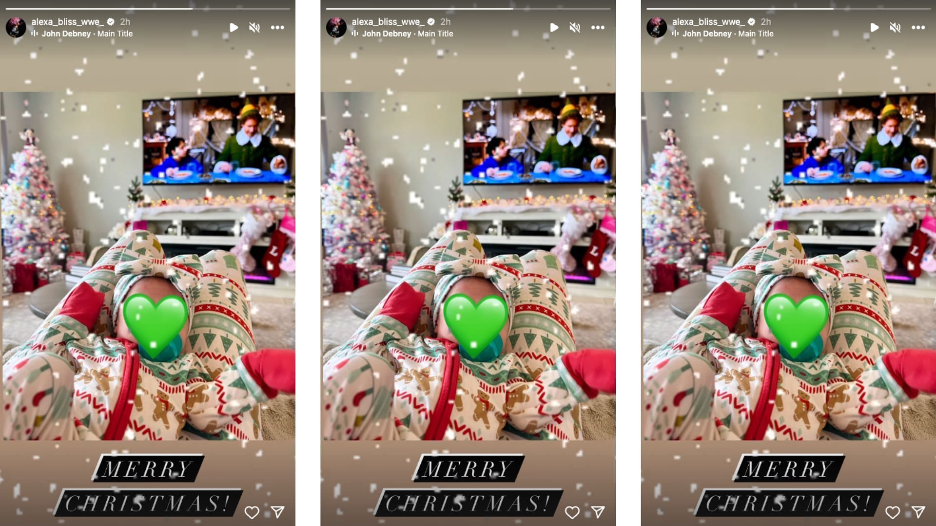 Bliss shares a heartwarming Christmas message on Instagram.